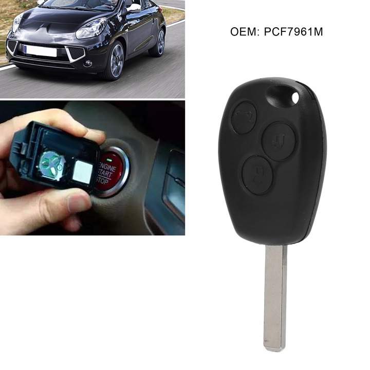 CAR SMART KEY 3 BUTTONS 433MHZ ODPORNY NA 