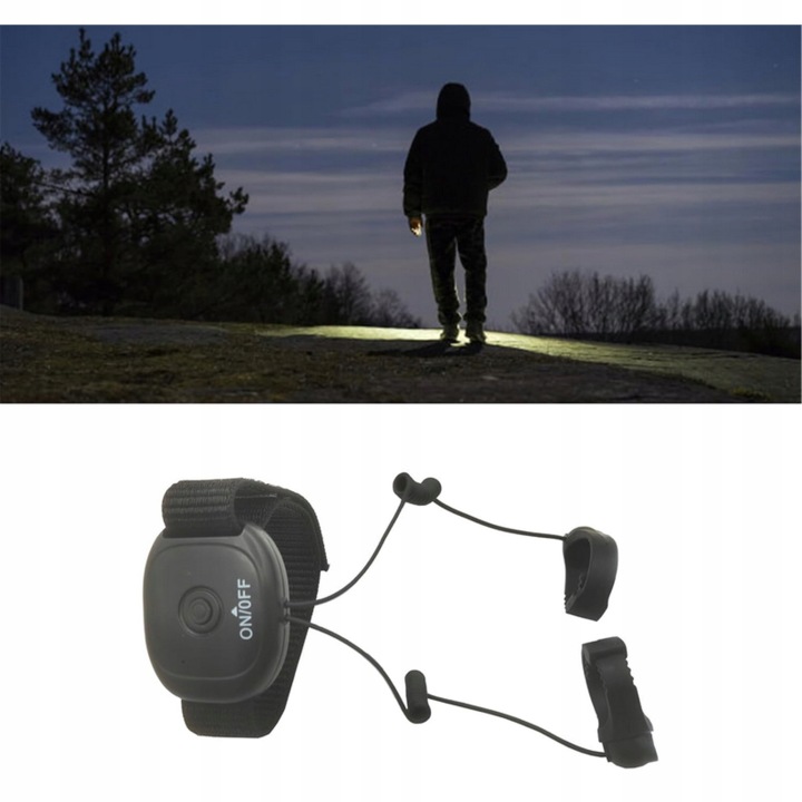 AKUMULATOROWA LAMPE DE POCHE NADGARSTKOWA LED WEDKARSTWO NOCNE BIEGANIE 5-6H