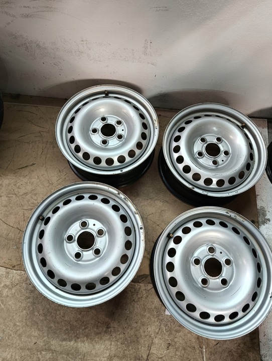 4 PIEZAS LLANTA DE ACERO VW 7F0601027 ET51 6,5