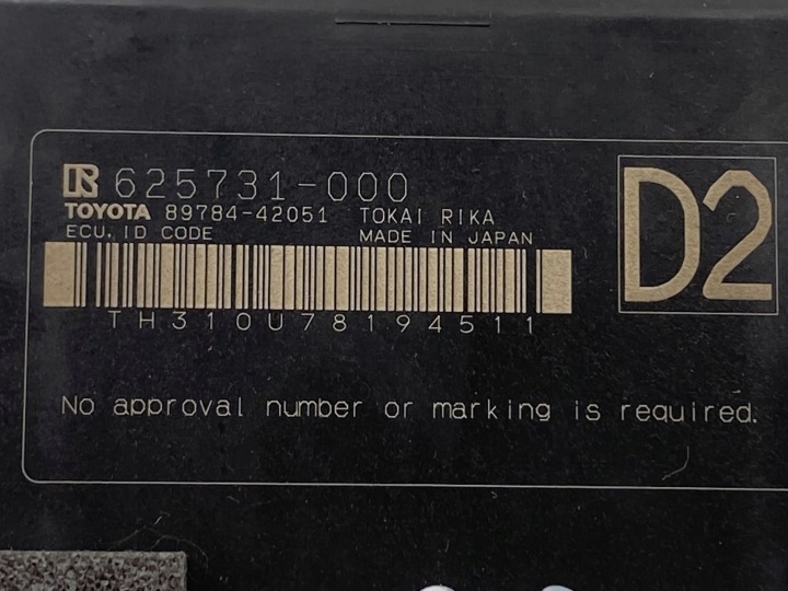 2017 TOYOTA RAV 4 (XA40) MODULE CONTRÔLEUR IMMOBILISATEUR 8978442051