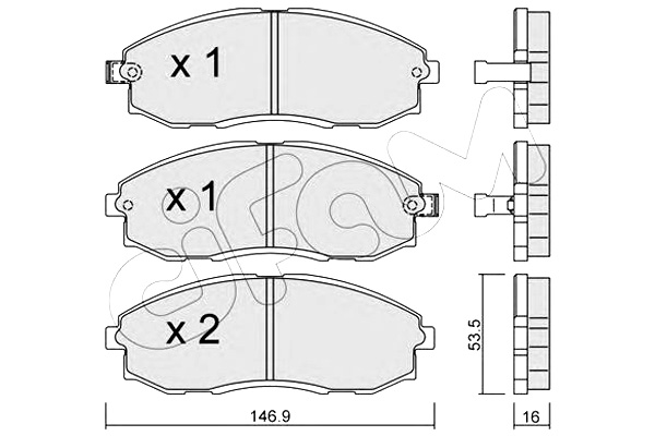 KIT PLAQUETTES FREIN CIFAM 822-297-0 HYUNDAI