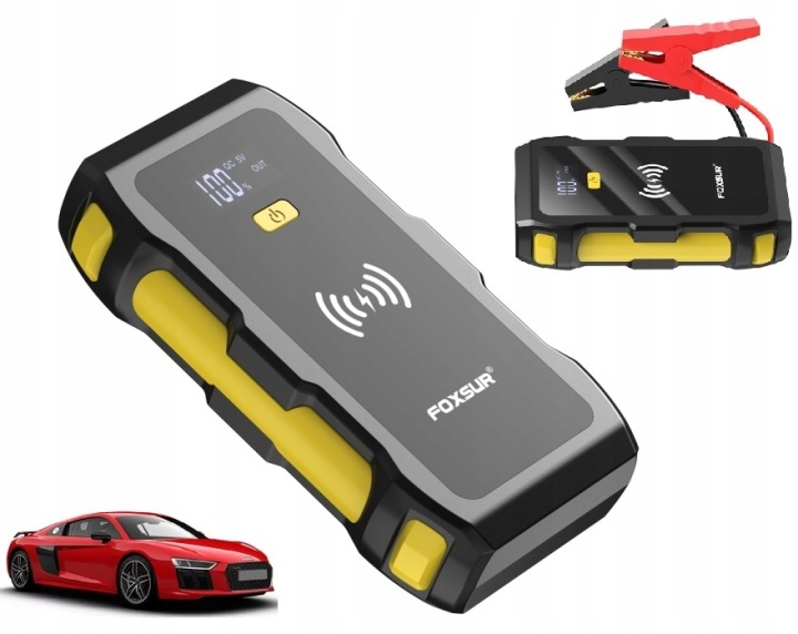 2 CV PUISSANT JUMP DÉMARREUR BOOSTER DÉMARRAGE POWERBANK CHARGEUR QI 39800 MAH 1200
