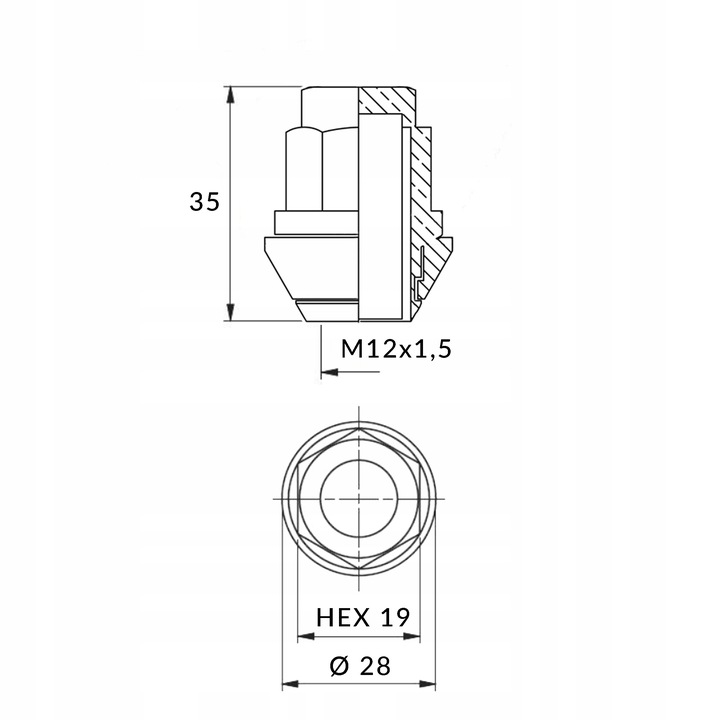 PUERCAS PARA ORIGINALES DISCOS ALUMINIO FORD FOCUS FIESTA KUGA MONDEO 