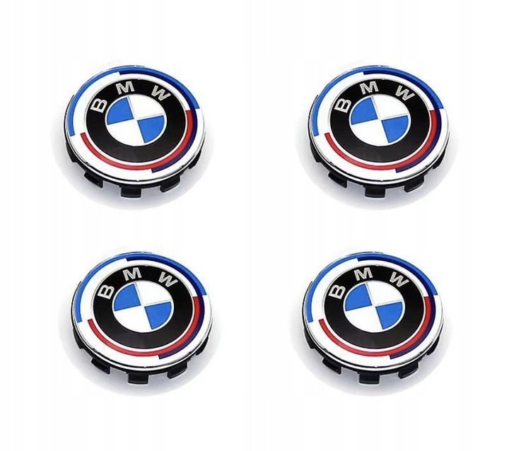 BMW TAPACUBOS KAPSLE 56 MM JUEGO 4 PIEZAS 50 JAHRE 