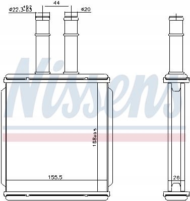 NISSENS 73999 ÉCHANGEUR DE CHALEUR CHAUFFAGE INTÉRIEUR