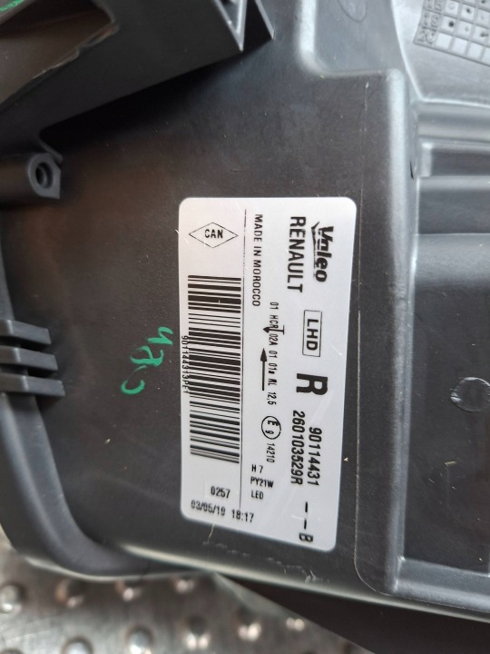 PHARE AVANT DROITE NEUF LED 260103529R DACIA SANDERO II LOGAN II LIFT 16-
