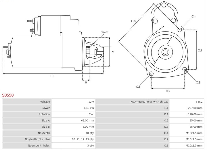 AUTOSTARTER ARRANCADOR CITROEN BERLINGO 1.9 DIESEL 07/98- 