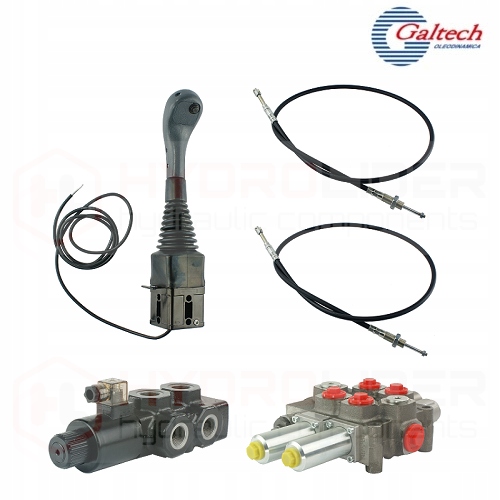 DISTRIBUTEUR HYDRAULIQUE 2Q95 120L 3 SECTION JOY 1P CÂBLES 1,5M GALTECH