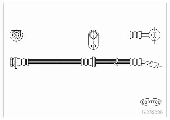 CORTECO CABLE BRAKE 19032888 photo 2 - milautoparts.fr