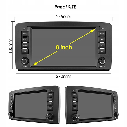 MERCEDES GASOLINA R W251 RADIO GPS BT ANDROID 2GB 32GB 