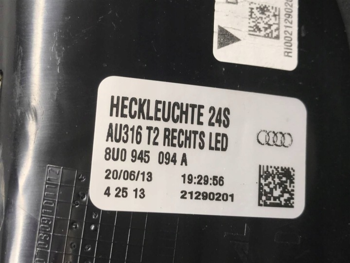AUDI Q3 8U 11-14 PHARE LED COUVERCLES DE COFFRE DROITE DROIT ARRIÈRE ARRIÈRE EUROPE 8U0945094A