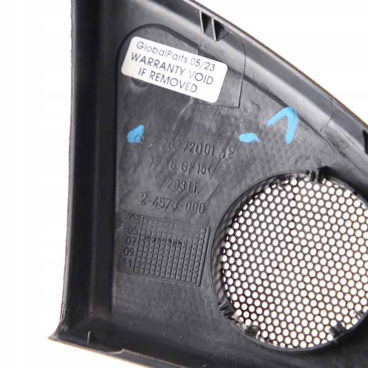 MERCEDES W203 TRIANGLE PROTECTION BOUCHON HAUT-PARLEURS RÉTROVISEURS GAUCHE AVANT