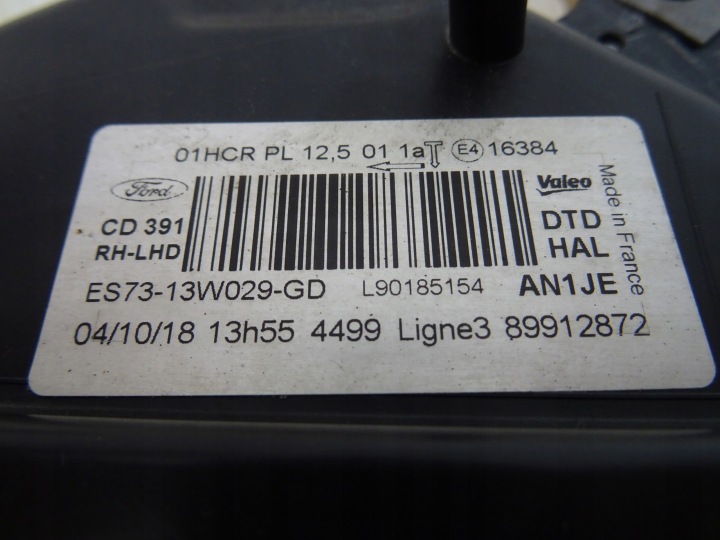 FORD MONDEO MK5 V PHARE DROIT AVANT LENTILLE ES73-13W029-GD LLU