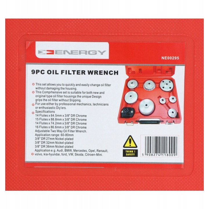 KIT NASADEK ALUMINIUM FILTRES HUILES 9-EL