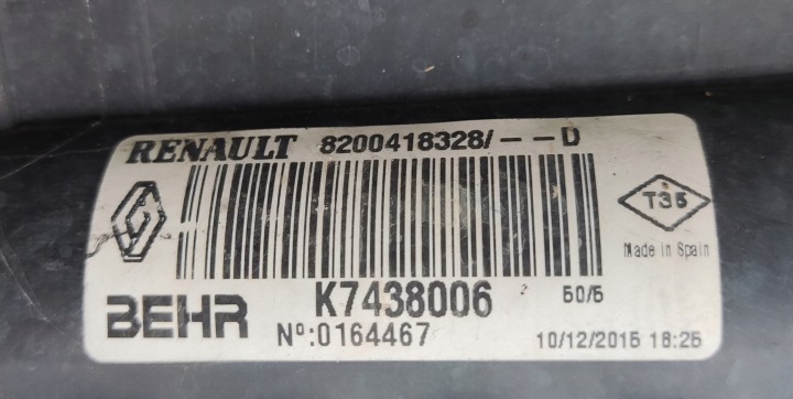 ENSEMBLE RADIATEURS VENTILATEUR CHÂSSIS RENAULT KANGOO III 1.5 DCI 2014-2020