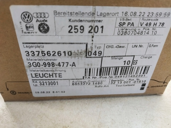 MODULE FEUX LED VW PASSAT DROIT 3G0998477A