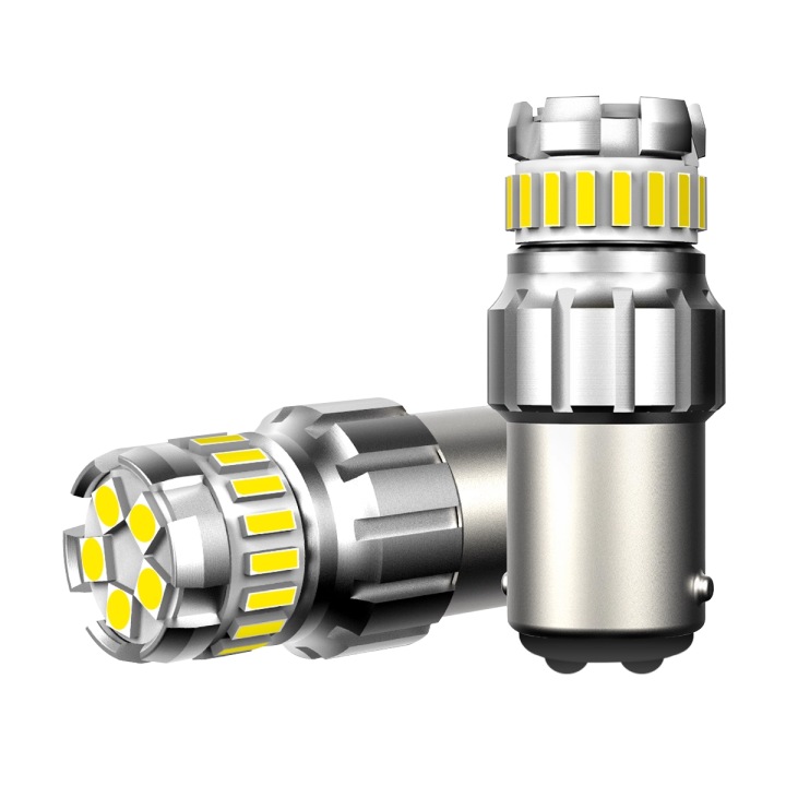 1157-18SMD+5SMD BAY15D LED 7W 1200LM 6500K 12V ARRIÈRE QUALITÉ 2 PIÈCES
