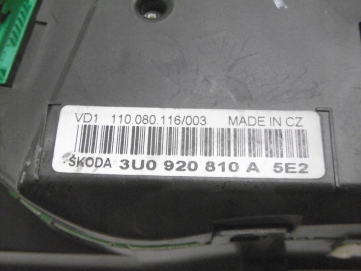 SKODA SUPERB I 01-06 COMPTEUR TABLEAU DE BORD 1.9TDI 3U0920810A