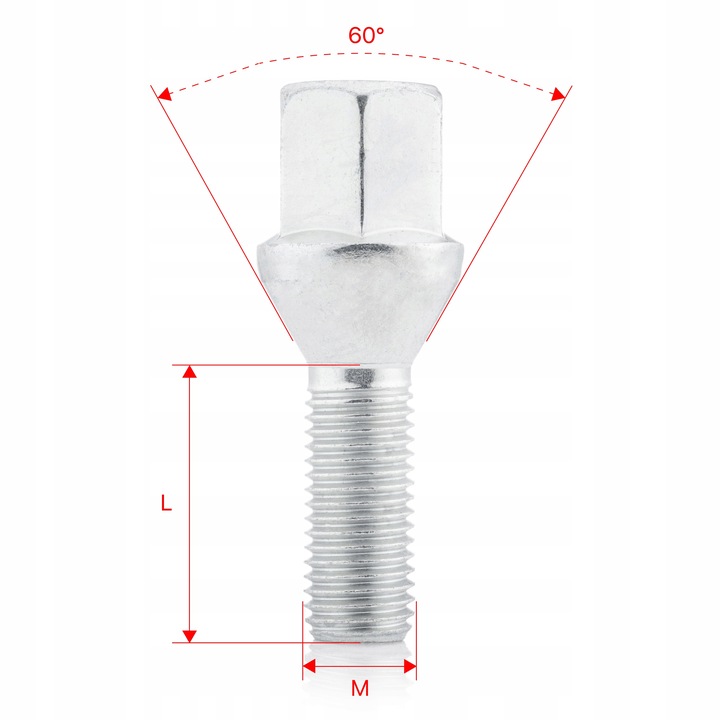 PERNO PARA DISCOS KOL BMW X1 F48 F49 2 PIEZAS F39 X3 F25 G01 F97 M14X1.25X28MM 