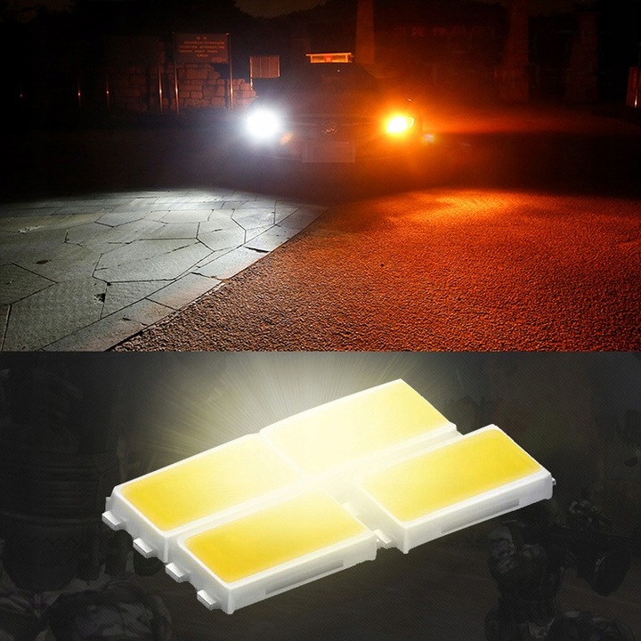 LUZ DIODO LUMINOSO LED 2 EN 1 DE DÍA I LUCES DIRECCIONALES DRL PY21W BAU15S WBUDOWANY TRANSMISIÓN AUTOMÁTICA 