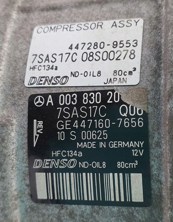 COMPRESSEUR DE CLIMATISATION MERCEDES V-KLASA W447 2.2 CDI