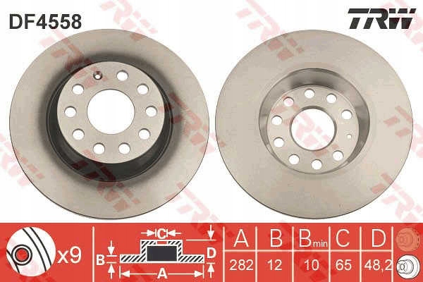 DISCOS ZAPATAS PARTE TRASERA TRW SEAT TOLEDO 3 