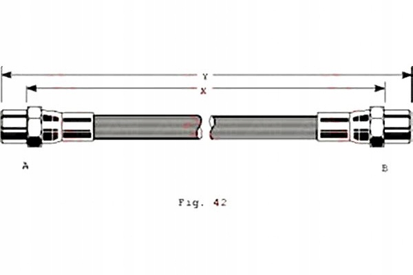 FIL DE FREIN FLEXIBLE AVANT L/P PHA238 TRW