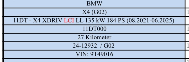ROTULE DE DIRECTION BRAS DE SUSPENSION ARRIÈRE BMW X4 G02 KILOMÉTRAGE 27KM