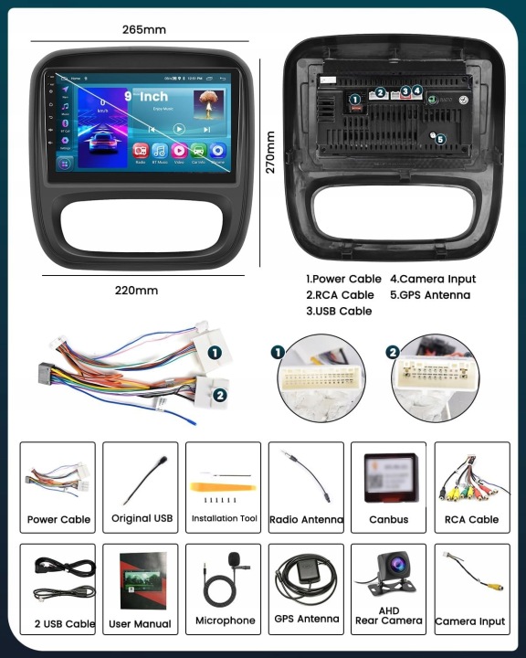RADIO AUTOMOBILE HIKITY ANDROID13 9CALOWY ÉCRAN TACTILE GPS WIFI CARPLAY