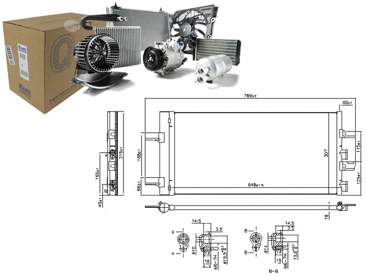 CONDENSADOR DE ACONDICIONADOR BMW 1 F40 2 F45 2 GRAN CUPÉ F44 2 GRAN TOURER 