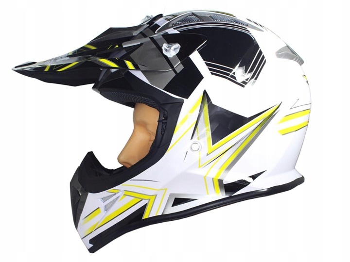 CASQUE SAFEBET HF-116 WHITE Q158 JAUNE GAUCHE NON ECE)