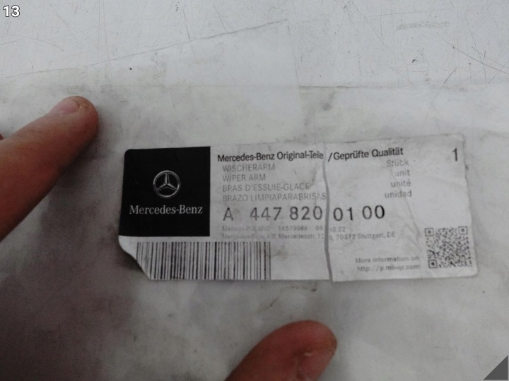 MERCEDES VITO W447 14- BRAS ESSUIE-GLACES AVANT DROITE A4478200100