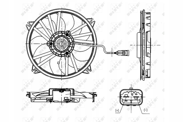 VENTILATEUR RADIATEUR CONVIENT VERS DS DS 4 47665 NRF