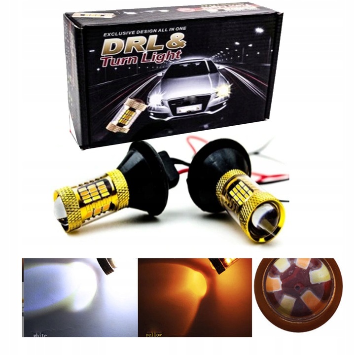 BLINKERS + DAYTIME LED 2 IN 1 DRL BAU15S PY21W 