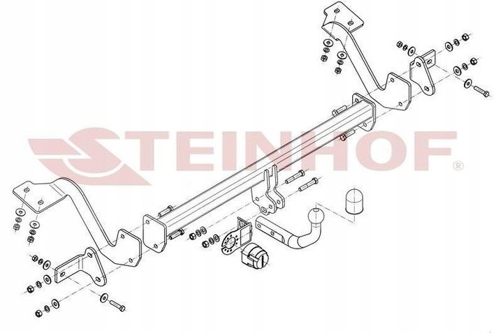 BARRA DE REMOLQUE GANCHO DE REMOLQUE STEINHOF PEUGEOT DE CARGA 3 2018- 
