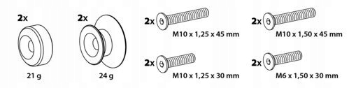 FARO RODILLOS PARA STOJAKOW MOTOCYKLOWYCH 10 MM 