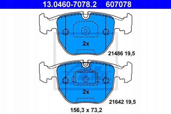 DISCOS ZAPATAS PARTE DELANTERA ATE BMW X5 