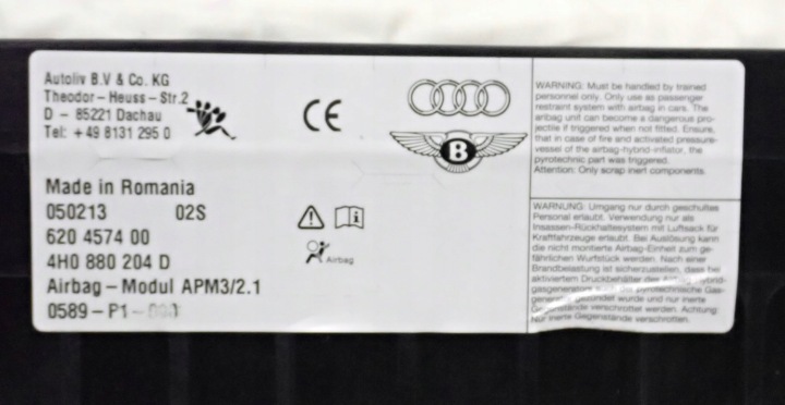 COUSSIN SÉCURITÉ AIRBAG AUDI A8 D4 4H0880204D
