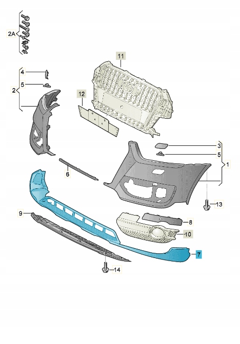 NOUVEAU ORIGINE AUDI 8U0807061BGRU AVANT SPOILERGRUNTOWANY