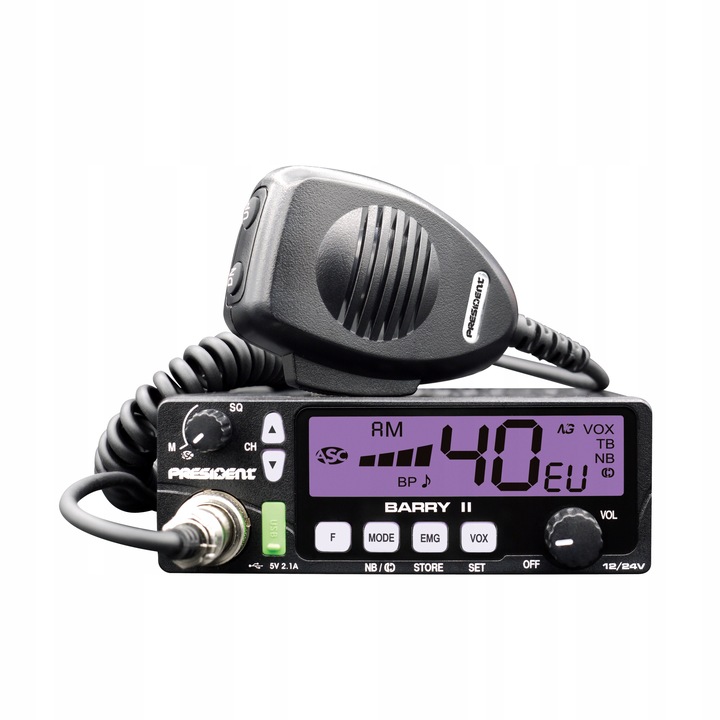 CB RADIO PRESIDENT BARRY 2 II 12/24V NIEWIELKA SKUTECZNA ANTENA MAGNES A3K 