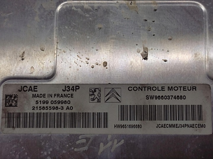 CITROEN C2 1.1 CONTRÔLEUR MOTEUR 9660374680