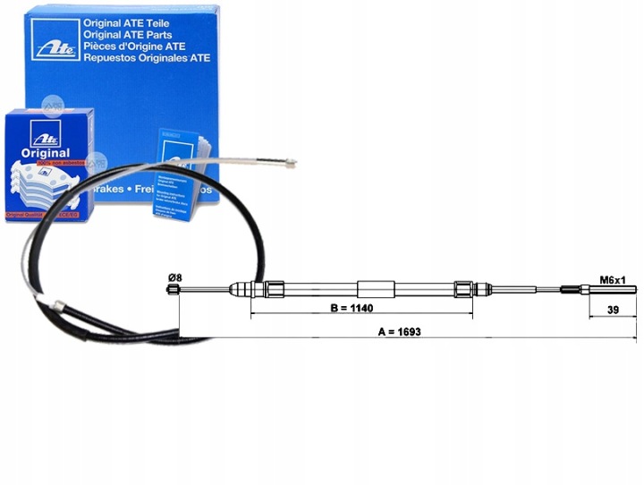 CÂBLE FREINS MANUEL BMW 3 E46 98-06 LT (1693MM) 3ER REIHE/E46 ATE