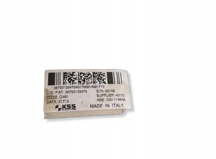 COUSSIN AIRBAG CONDUCTEUR QUATTROPORTE VI GHIBLI 670013347