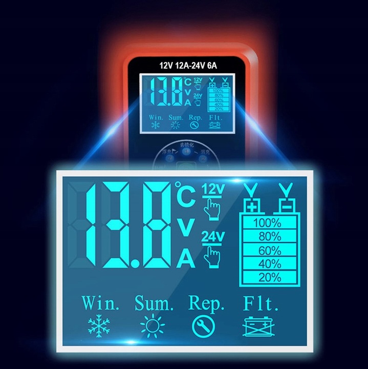 RECTIFICADOR AUTÓMATA CON FUNCIÓN NAPRAWY 12V 12A 