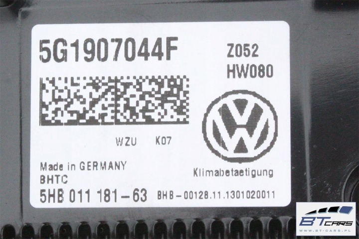 VW GOLF 7 VII PANNEAU CLIMATISATION 5G1907044F 5G1907044M MODULE CONTRÔLEUR NAWI
