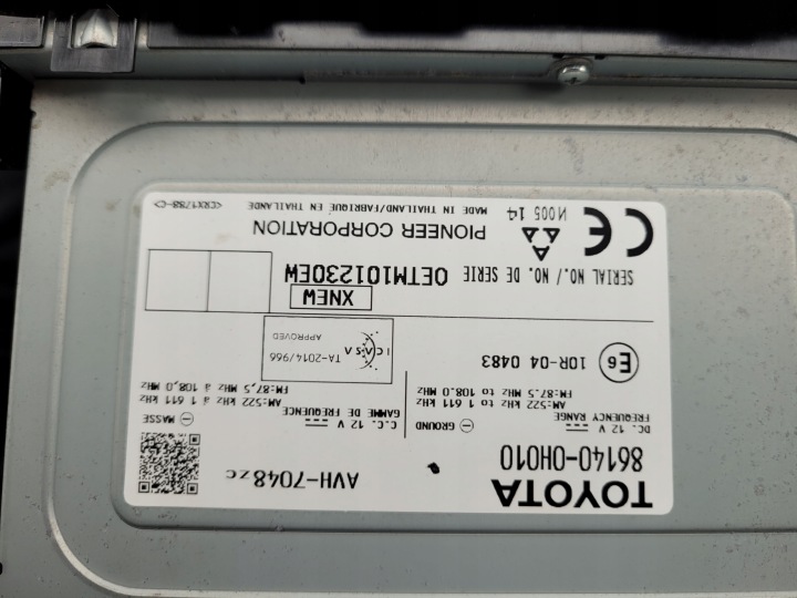 RADIO ÉCRAN NAVIGATION TOYOTA AYGO II 86140-0H010