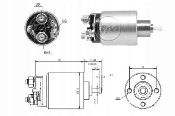 ERA ZM1961 CONMUTADOR ELEKTROMAGNETYCZNY, ARRANCADOR 