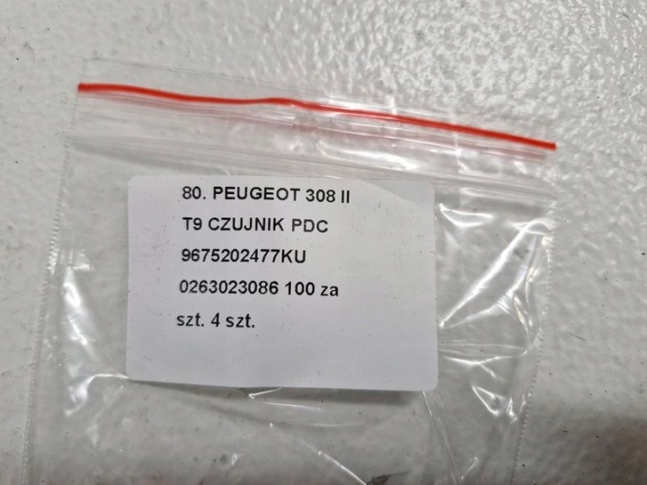 PEUGEOT 308 2 II T9 CAPTEUR STATIONNEMENT PDC 9675202477KU 0263023086