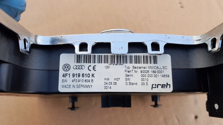 PANNEAU COMMANDE MMI RADIO CHROME 4F1919610K AUDI A6 C6 EUROPE