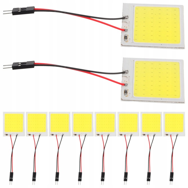 10 PIÈCES AUTOMOBILES FEUX PANELOWYCH VERS ÉCLAIRAGE INTÉRIEUR AVEC 48 DIODES LED COULEUR CLAIRE ÉCLAIRAGE
